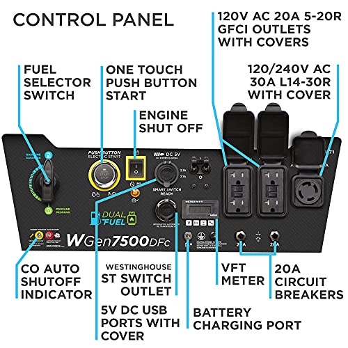 Westinghouse WGen7500DFc product photo 4